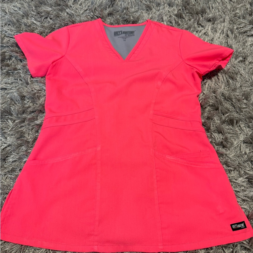 Grey's Anatomy pink Scrub Top